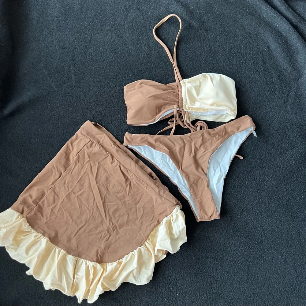 Colorblock three pieces set brown/cream - Picture 7 of 7